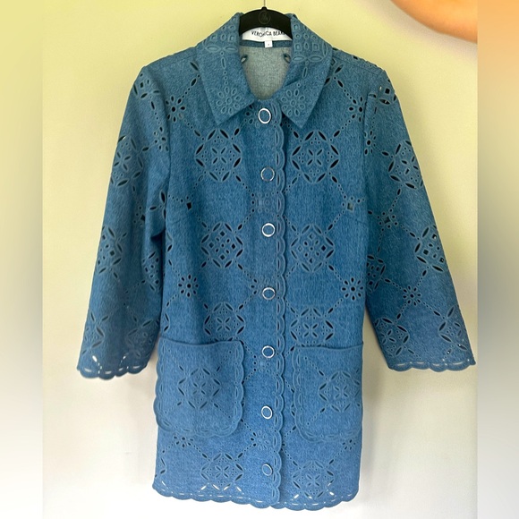 Veronica Beard Jean Erilyn Eyelet Shirtdress - Picture 1 of 5